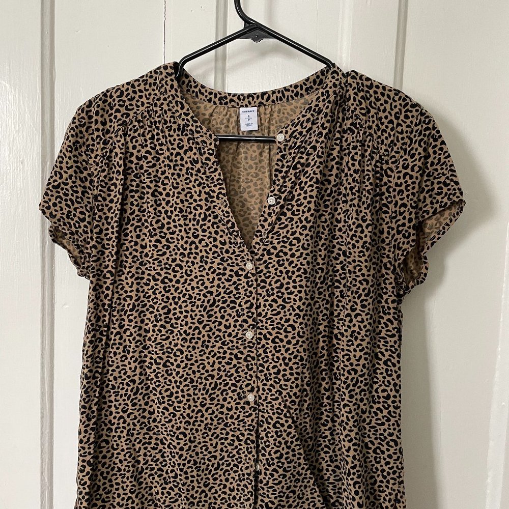 Old Navy - Leopard Button-up Shirt